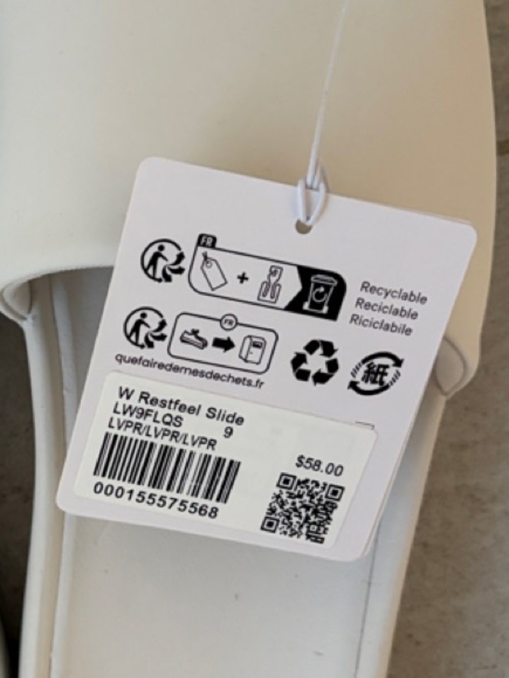 lululemon athletica restfeel White Slide Sandals